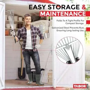 Adjustable Telescopic Rake for Lawn & Garden Maintenance