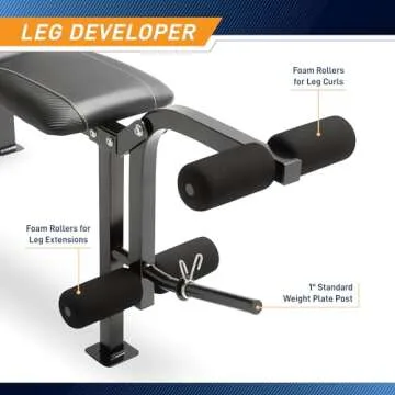 Marcy Competitor Standard Workout Bench with Weight Set