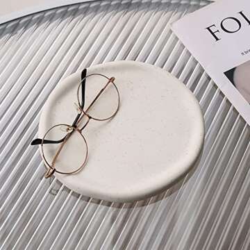 Jewelry Tray Holder, Chubby Ceramic Jewelry Tray Cloud Tray Cute Cloud Shape Trinket Dish Ring Dish Holder Jewelry Organizer Aesthetic Room Decor(White#1)