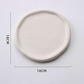 Jewelry Tray Holder, Chubby Ceramic Jewelry Tray Cloud Tray Cute Cloud Shape Trinket Dish Ring Dish Holder Jewelry Organizer Aesthetic Room Decor(White#1)