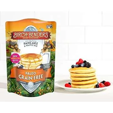 Paleo Pancake & Waffle Mix by Birch Benders, Kosher, Gluten-free, 12 oz Bag