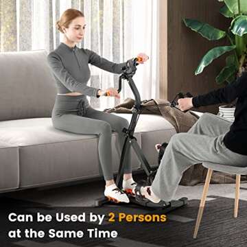 GYMAX Pedal Exercise Bike - Senior Fitness Equipment with Massage & LCD Features