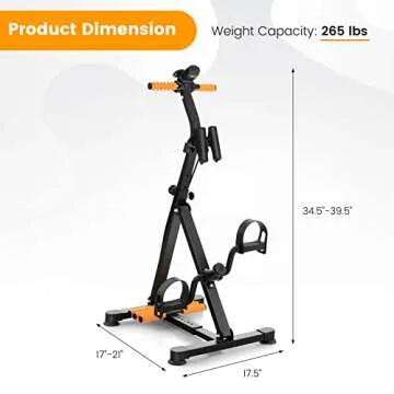 GYMAX Pedal Exercise Bike for Seniors | Adjustable & Massage Features