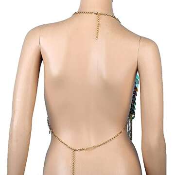 Chran Color Sequin Body Chain - Sexy Adjustable Harness