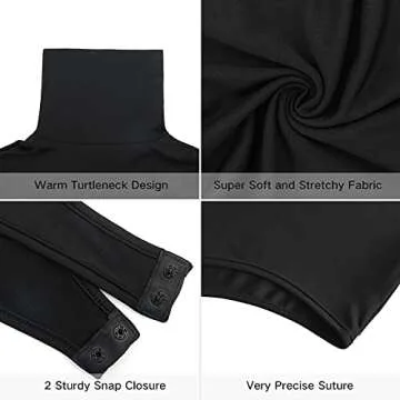 Zando Bodysuit for Women Mock Turtleneck Long Sleeve White Sexy Bodysuits Lingerie Women Stretchy Leotard Jumpsuit