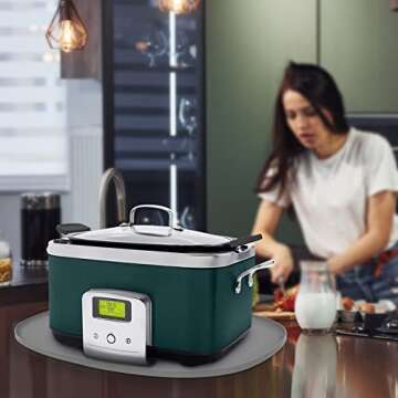 Premium Heat Resistant Mat for Slow Cookers - 20x13 Silicone