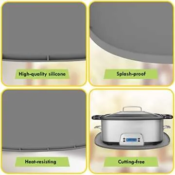 Premium Heat Resistant Mat for Slow Cookers - 20x13 Silicone