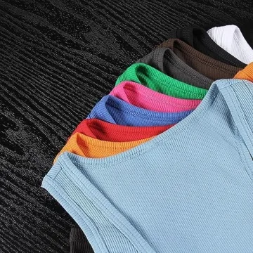 Artfish Women's Stylish Sleeveless Ribbed Crop Top