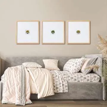 artisane home goods - Gallery Frame 1.0, Picture Frame, 20x20 White Oak, Gallery Wall Frame Set, Large Picture Frame, Oversized Mat (4x4, 4x6, and 5x7)