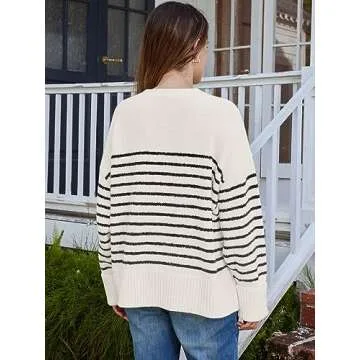 Stylish LILLUSORY Oversized Pullover Sweater for Women