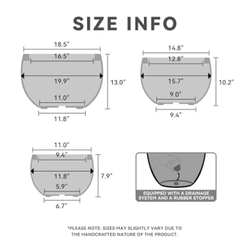 Kante Round Concrete Planter Set - Stylish & Durable Planters