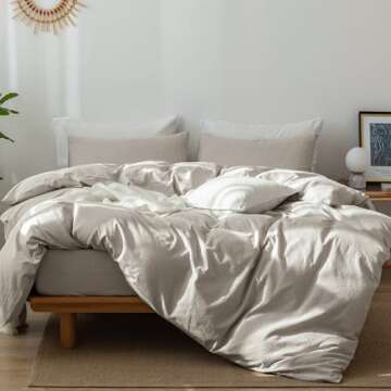 MooMee Bedding Duvet Cover Set 100% Cotton for Comfort