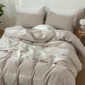 MooMee Bedding Duvet Cover Set 100% Cotton for Comfort