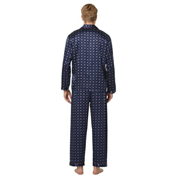 TONY & CANDICE Men's Classic Satin Pajama Set Sleepwear