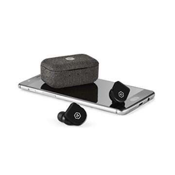 MASTER & DYNAMIC MW07 GO True Wireless Earphones - Water Resistant Earbuds - Sport & Travel Bluetooth, Lightweight in-Ear Headphones - Jet Black