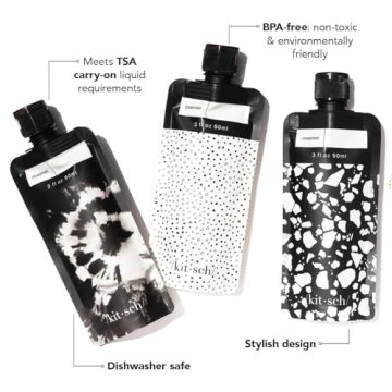 Kitsch TSA Approved Travel Bottles, Leak Proof 3oz Containers