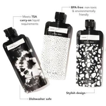 Kitsch TSA Approved Travel Bottles, Leak Proof 3oz Containers