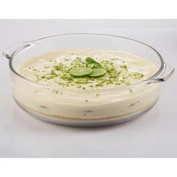 Libbey Baker’s Basics Glass Casserole Dish, Stackable, Clear Versatile 3 Qt Casserole Dish, Round Baking Dish with Cover for Food Prep and Baking