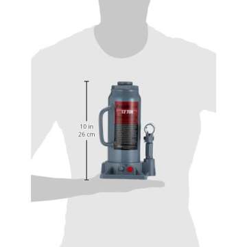Pro-Lift 12 Ton Hydraulic Bottle Jack for Safe Lifting