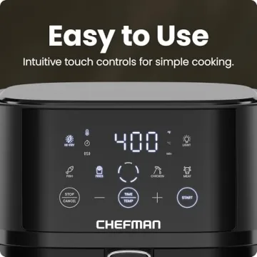 Chefman Air Fryer 4QT for Quick Meals & Crispy Results