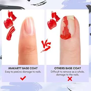 Makartt Peel Off Base Coat 15ml for Easy Nail Removal