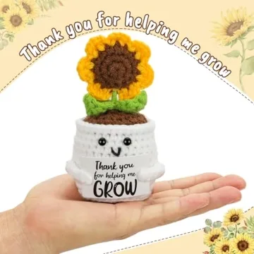Handmade Crochet Sunflower Pot Teacher Appreciation Gift