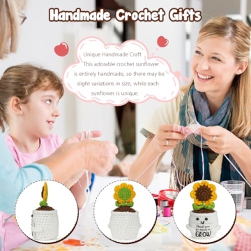 Handmade Crochet Sunflower Pot Teacher Appreciation Gift