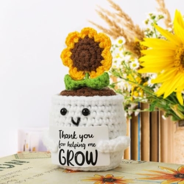 Handmade Crochet Sunflower Pot Teacher Appreciation Gift