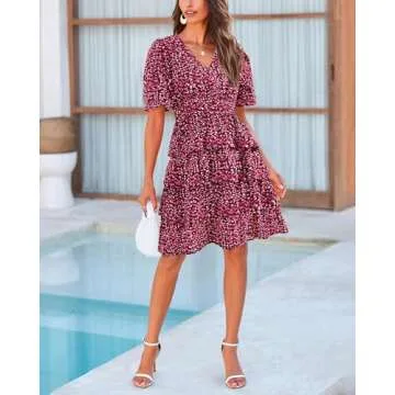 WICIWI Casual Summer Dress 2024 Puff Sleeve Boho Style