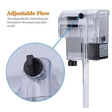 PULACO Ultra Quiet 66GPH Aquarium Filter for Small Tanks