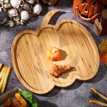 Sintuff Halloween Charcuterie Board 2 Pcs Bamboo Serving Tray