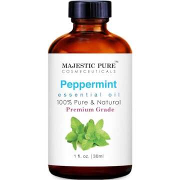 MAJESTIC PURE Peppermint Essential Oil | 100% Pure and Natural Peppermint Oil | Premium Grade Essent...