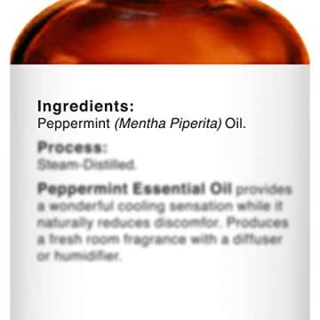 MAJESTIC PURE Peppermint Essential Oil | 100% Pure and Natural Peppermint Oil | Premium Grade Essential Oils for Hair Care, Home Diffusers, Skin, Aromatherapy, Massage and Humidifiers | 1 Fl Oz