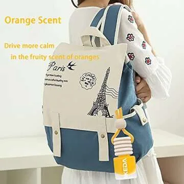 ikeda fragrance Car Air Freshener 4ml Car Scents | 45-Days Keep Fragrance | Automobile Hanging Diffuser | Remove Auto Odor Long Lasting Fresh Air for Women Home Deodorizer…… (Orange)