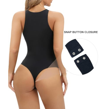 SHAPERX Women's Sleeveless Bodysuit Soft Thong Design