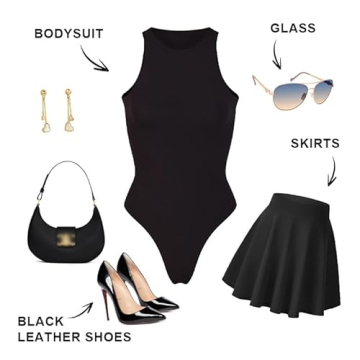 SHAPERX Women's Sleeveless Bodysuit Soft Thong Design