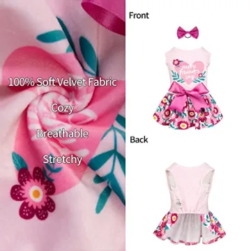 CuteBone Velvet Dress for Small Dogs - Mother's Day Special
