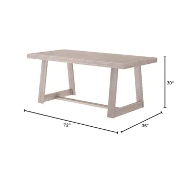 Plank+Beam Farmhouse Dining Table - Solid Wood 72 Inch