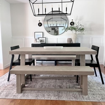 Plank+Beam Farmhouse Dining Table - Solid Wood 72 Inch