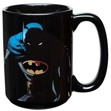 Zak Designs DC Comics Batman Unique Color Changing Ceramic Coffee Mug, Collectible Keepsake and Wonderful Coffee Mug (15oz, Batman, BPA-Free)