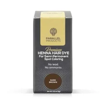 Parallel Products Spot Color Henna Kit - Henna Hair Dye - 3 grams - Tint for Professional Spot Coloring - With Mixing Dish - Covers Grey Hair - Root Touch Up (Dark Brown)