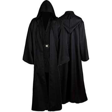 Laku Tunic Costume Men's Tunic Hooded Robe Full Set Halloween Cosplay Costume Cloak Set