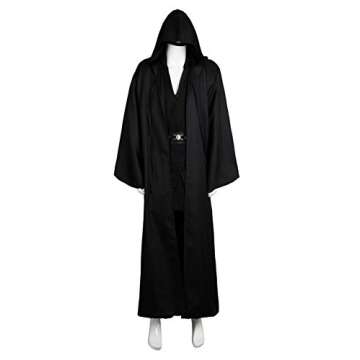 Laku Tunic Costume Men's Tunic Hooded Robe Full Set Halloween Cosplay Costume Cloak Set