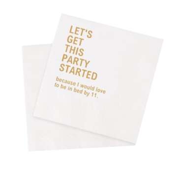 VOWFOO Let's Get This Party Started Because I Would Love To Be In Bed By 11 Funny Quotes Cocktail Na...