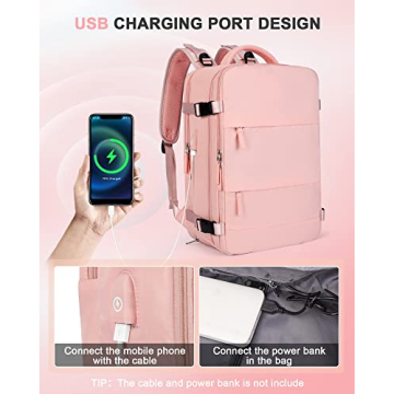 UPPACK Travel Backpack waterproof with USB port and shoe compartment