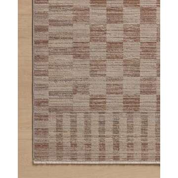 Loloi Amber Lewis Cali Collection CIL-06 Brick/Natural 9'-6" x 13', .25" Pile Height, Area Rug