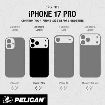 Pelican Protector iPhone 17 Pro Case - Rugged Phone Cover with MagSafe and 16ft Drop Protection