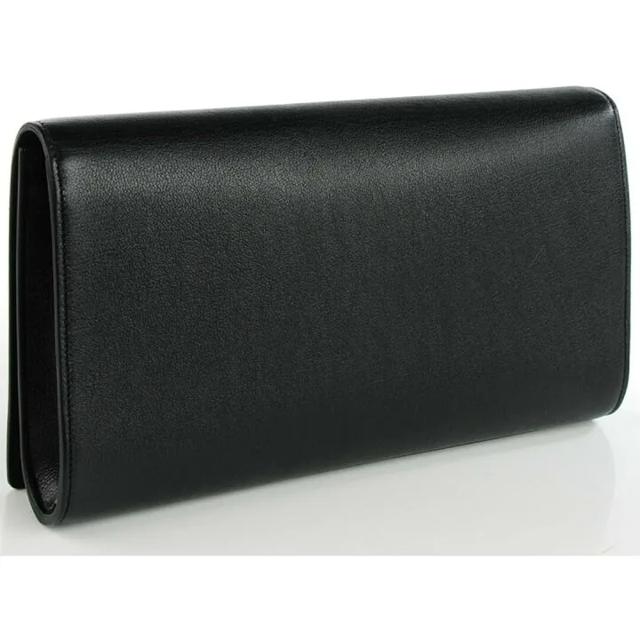 YSL Belle de Jour Women's Clutch - Black Leather Large