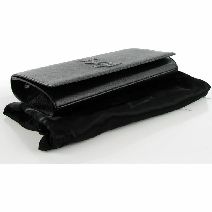 YSL Belle de Jour Women's Clutch - Black Leather Large