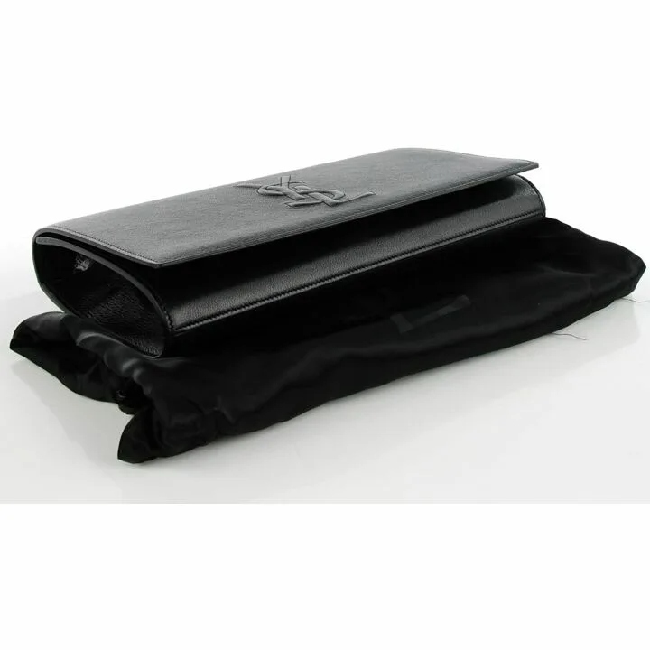 YSL Belle de Jour Women's Clutch - Black Leather Large